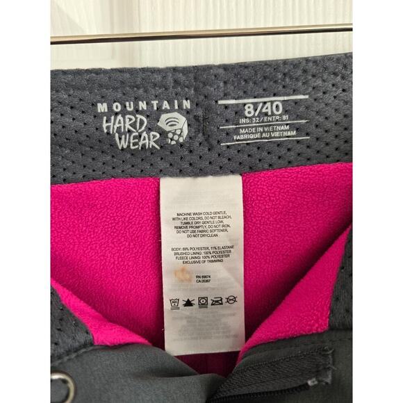 Mountain Hardwear Women's Outdoor Pants Sz 8 Gray Insulated Athleisure - Picture 12 of 15
